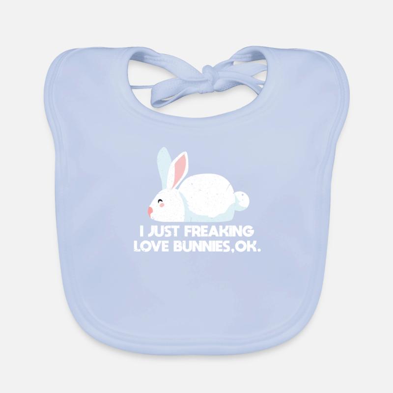 Rabbit Bunnies Pet Rabbit Easter Gift Organic Baby Bibs