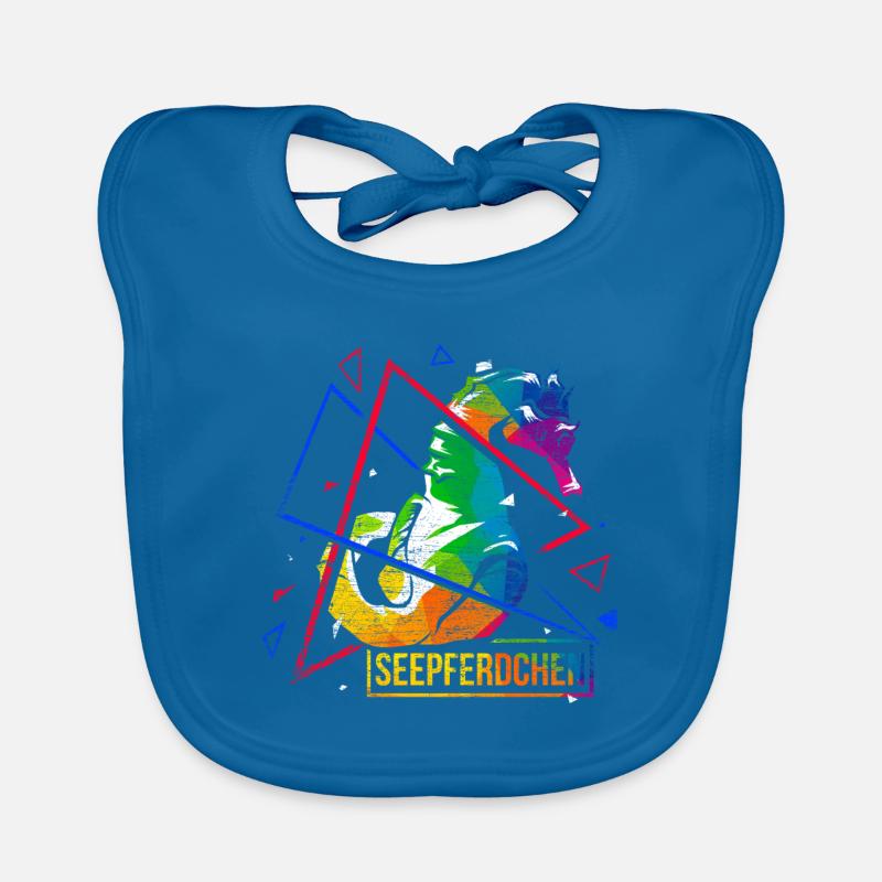 Seepferdchen Polygon Geschenk Baby Bio-Lätzchen