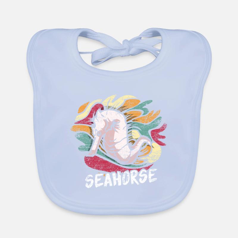 Seepferdchen Geschenk Baby Bio-Lätzchen