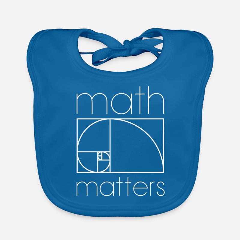 MATH MATTERS MATHEMATICS MATHEMATICS MATHEMATICS - Baby Bio-Lätzchen - Pfauenblau