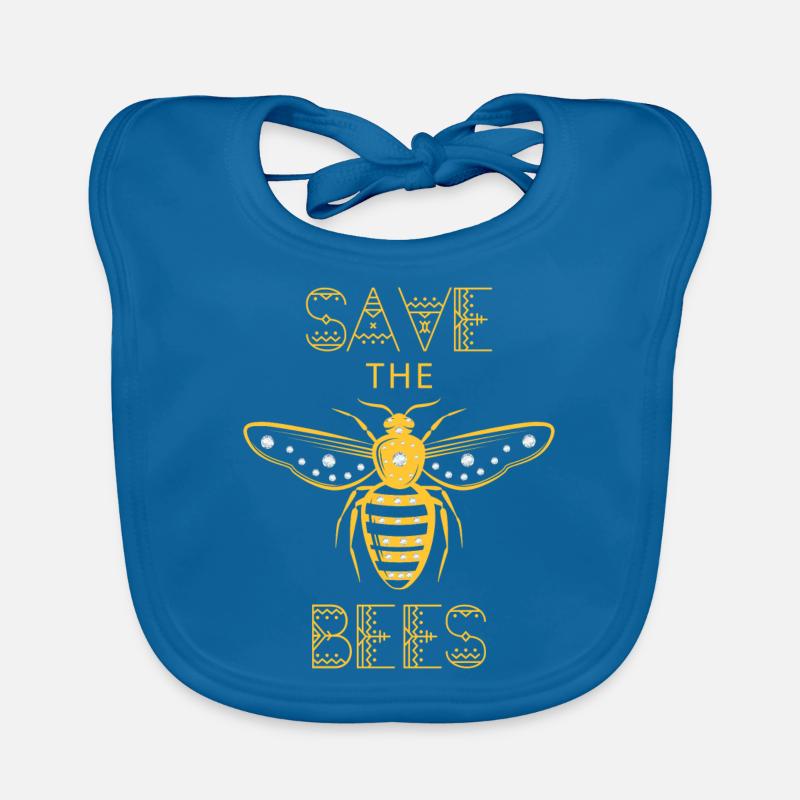 Save the Bees Save the bees environment Organic Baby Bibs