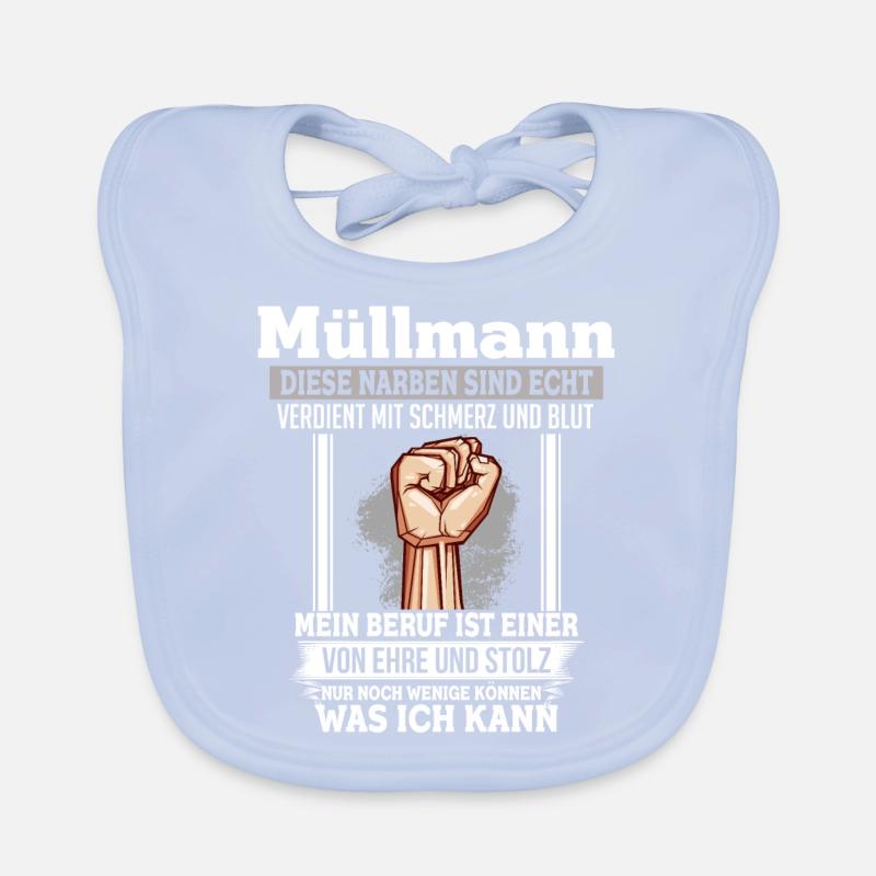 Müllmann Ehre Stolz Narben Faust Beruf Baby Bio-Lätzchen