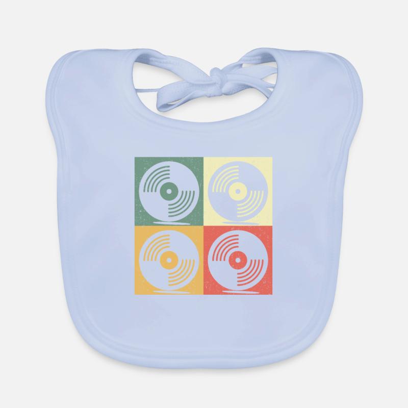 Vinyl Schallplatte Turntables Retro Geschenk Baby Bio-Lätzchen