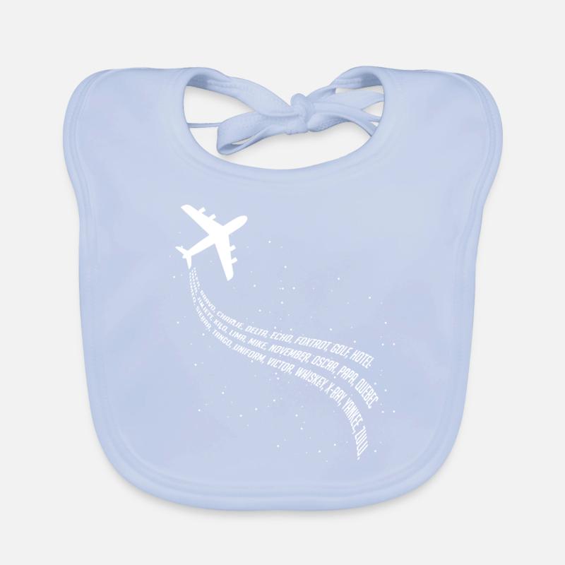 Pilot Airplane Globe Organic Baby Bibs