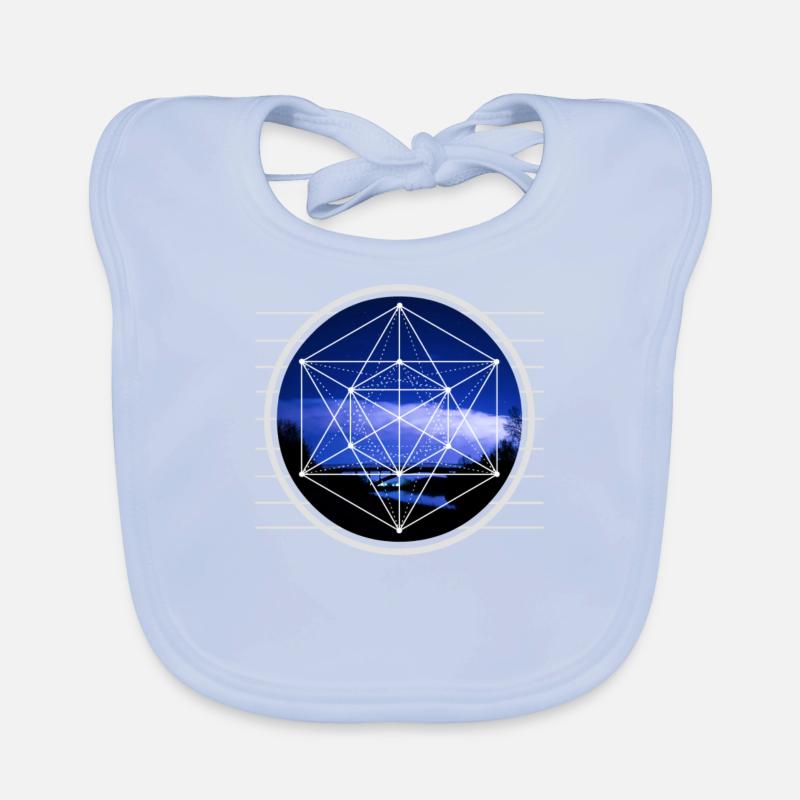 Conception graphique Metatron Hexagon Cube Bavoir bio Bébé