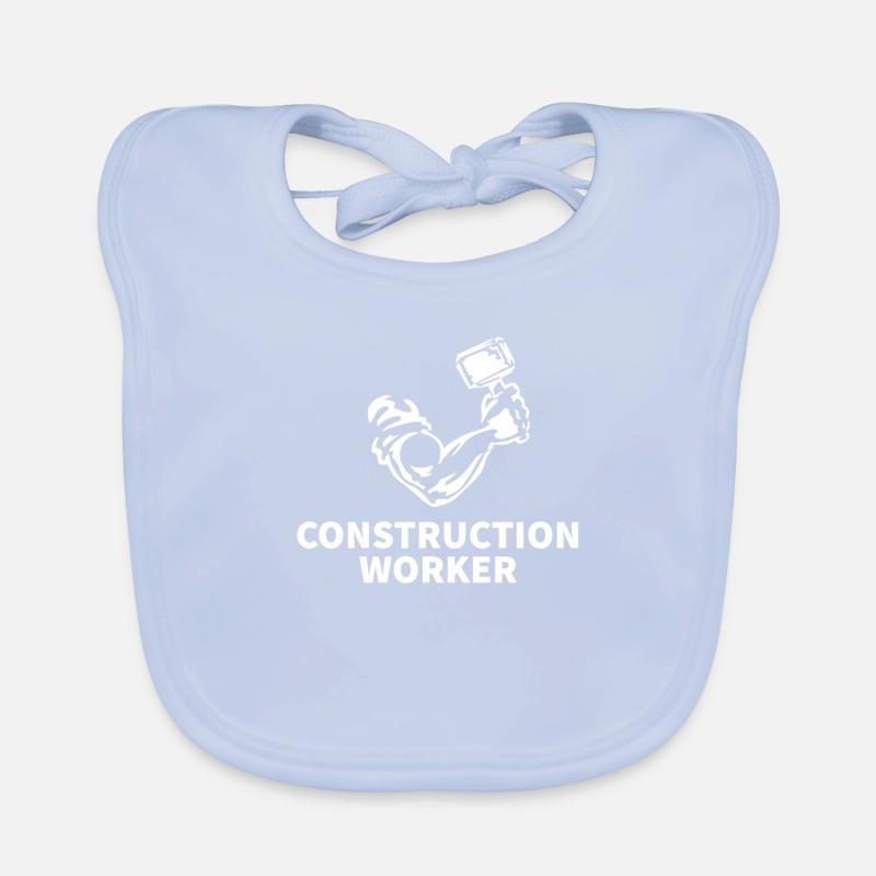 Construction worker Organic Baby Bibs