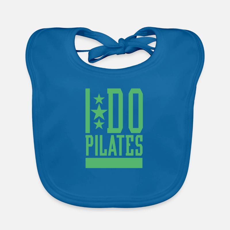 Pilates Pilates Pilates Pilates - Bavoir bio Bébé - bleu paon
