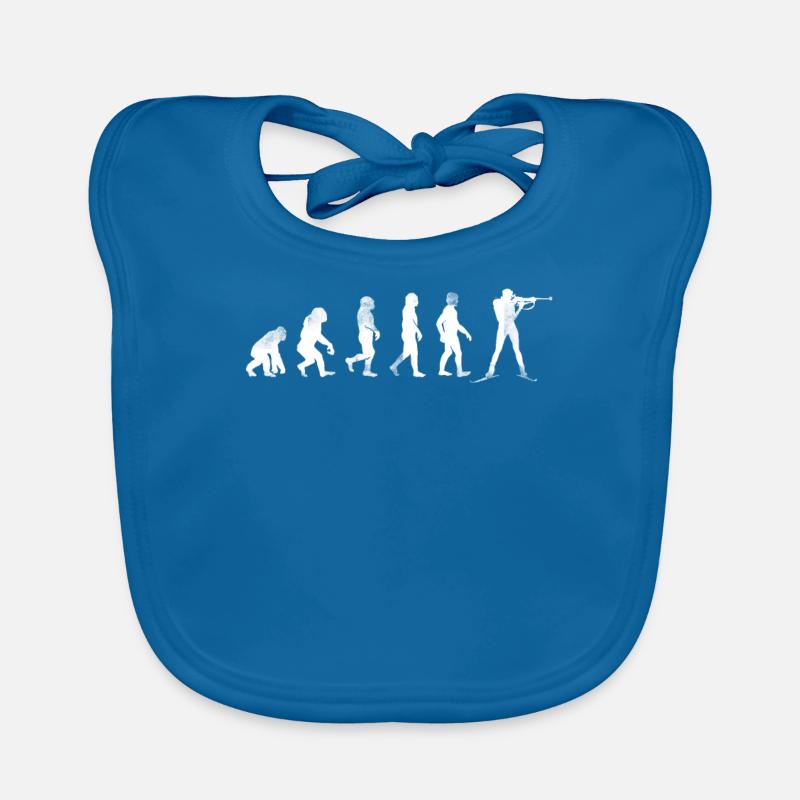 Evolution Biathlon - Baby Bio-Lätzchen - Pfauenblau