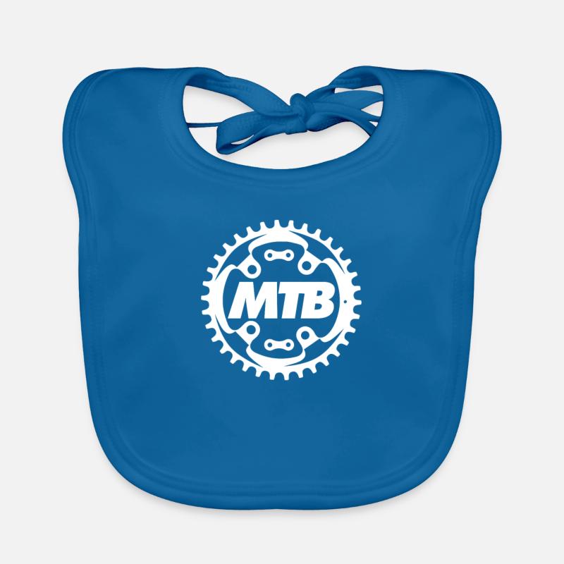 MTB - Bavoir bio Bébé - bleu paon