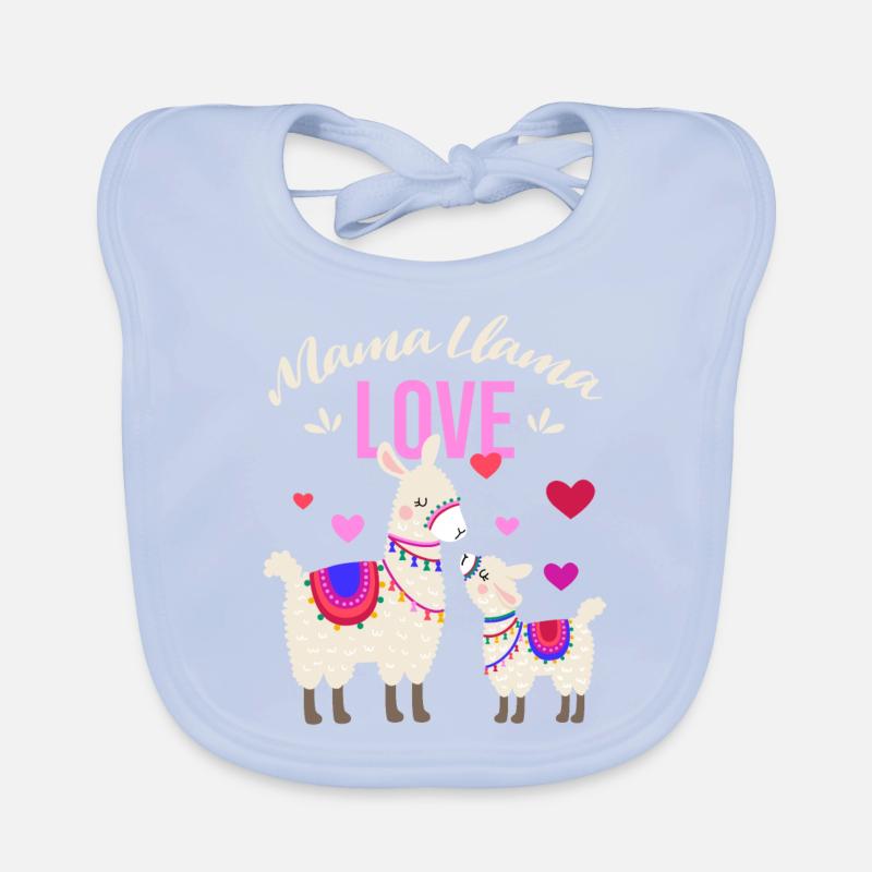 Mama Llama - Muttertag & Schwangerschaft Geschenk Baby Bio-Lätzchen