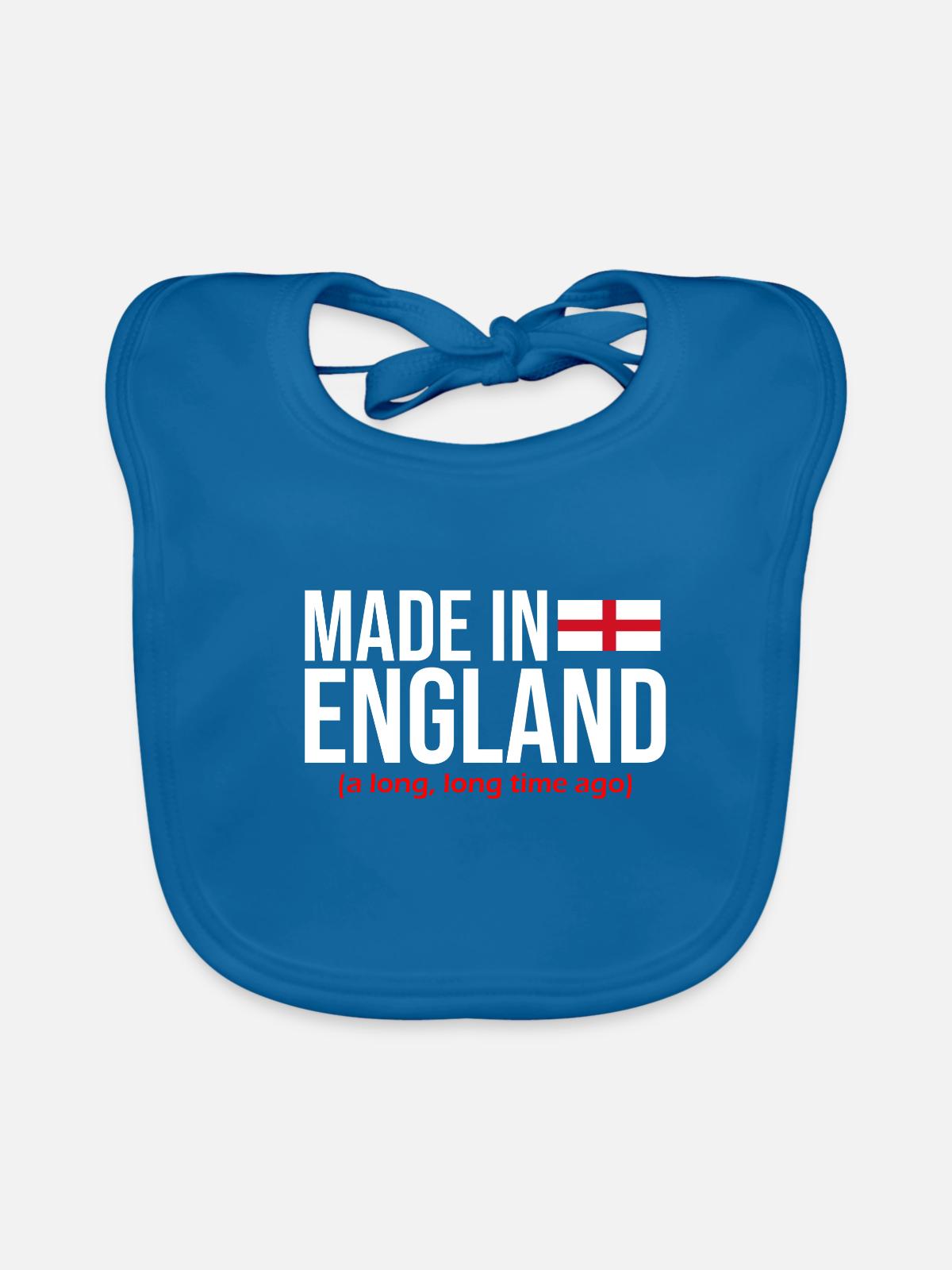 England Engländer - Baby Bio-Lätzchen - Pfauenblau - Vorne