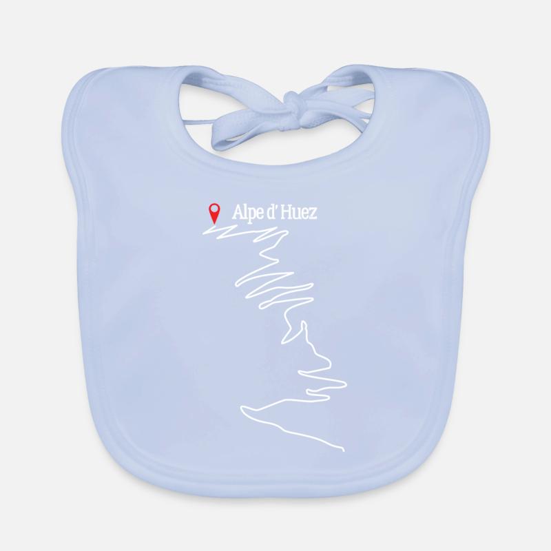 Alpe D' Huez Mountain Skiing Skier Ice Snow Organic Baby Bibs