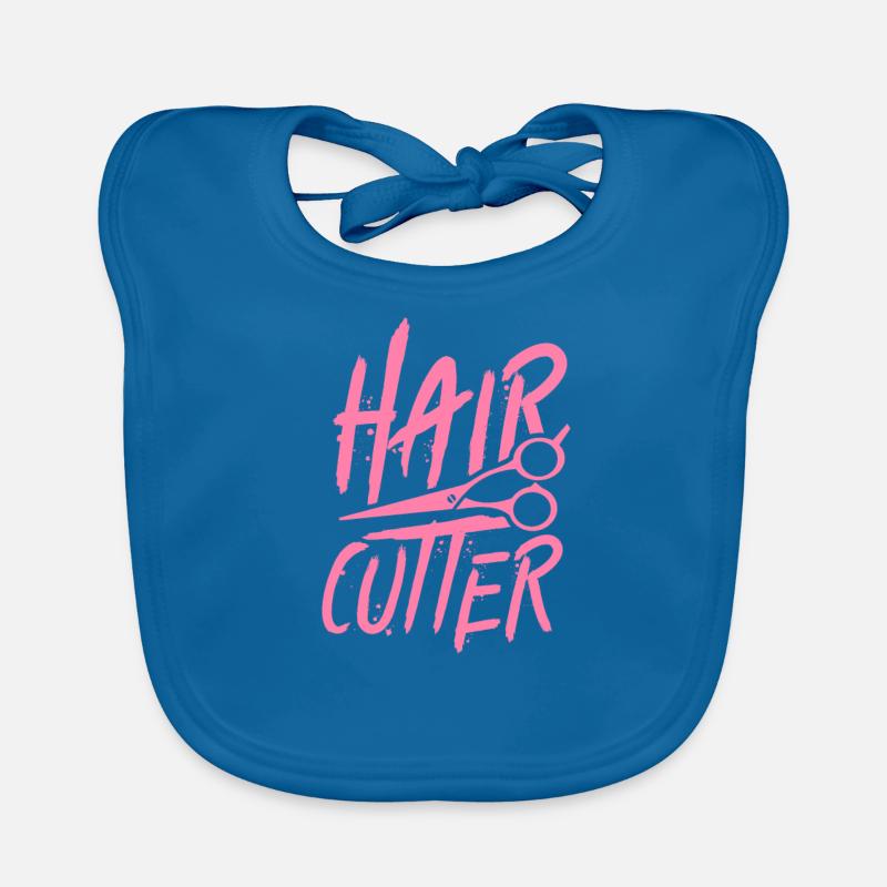 Friseuse Friseuse Friseuse Friseuse - Baby Bio-Lätzchen - Pfauenblau