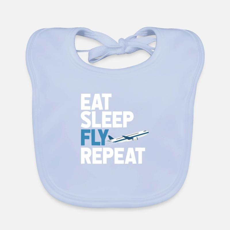 Pilot Flugzeug Flug Fliegen Luft Geschenk Baby Bio-Lätzchen