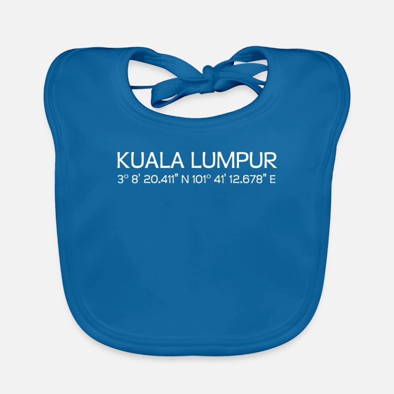 Kuala Lumpur - Bavoir bio Bébé - bleu paon
