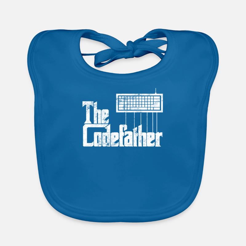Funny programmer design The Codefather graphic Organic Baby Bibs
