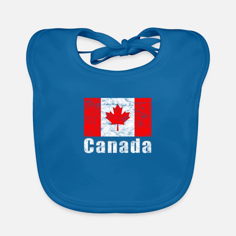 Drapeau du canada vintage Bavoir bio Bébé