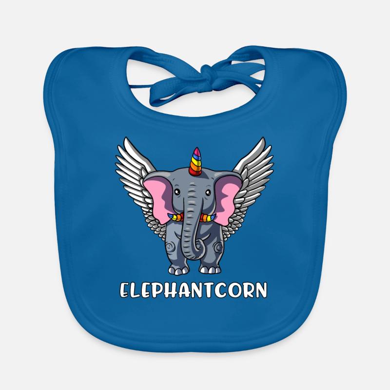 Éléphant licorne éléphant Bavoir bio Bébé