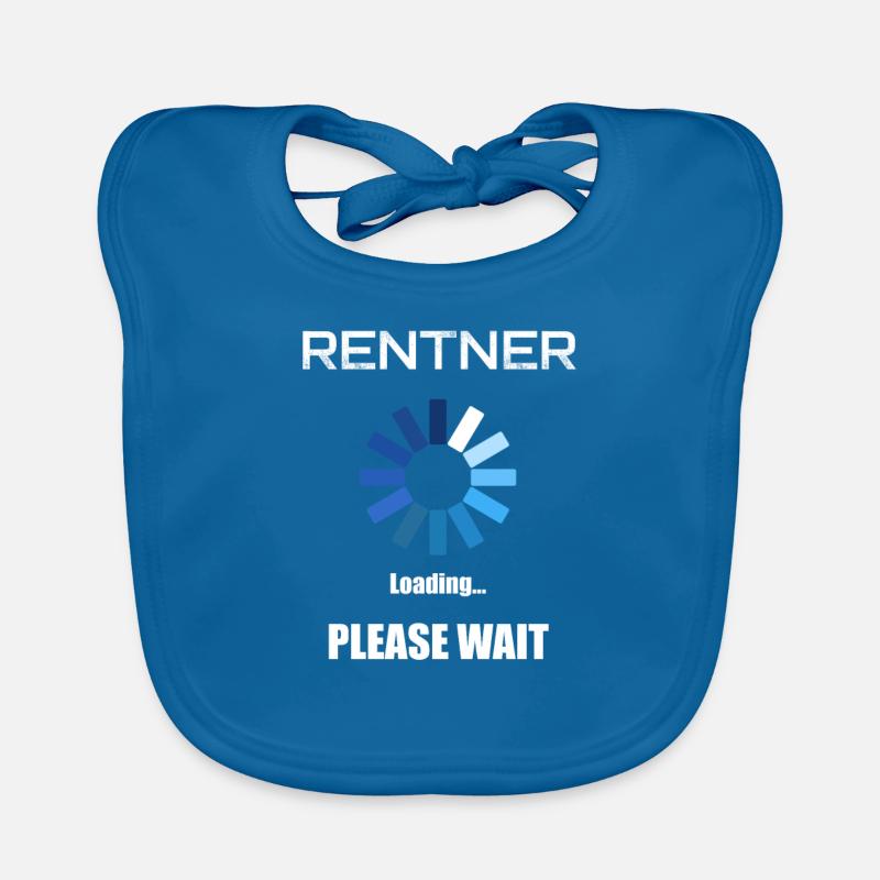 Rentner Loading Please Wait Rente Ladebalken Nerd Baby Bio-Lätzchen