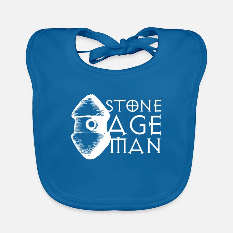 Stone Age Man T-Shirt & Gift Idea Organic Baby Bibs