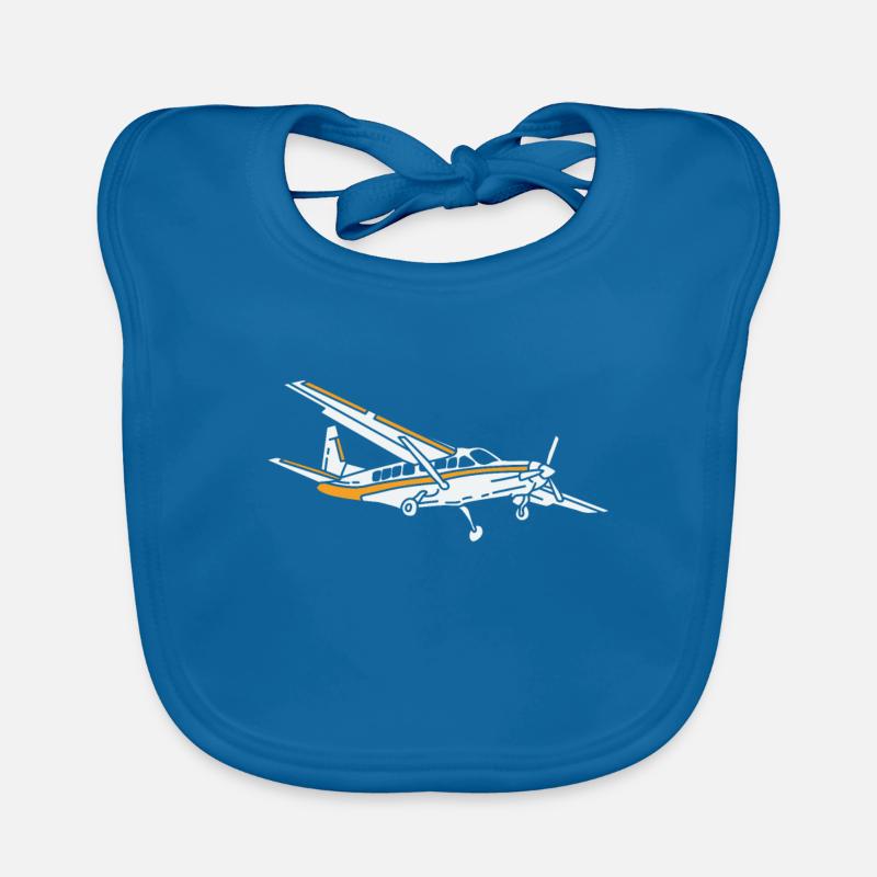 Propellerflugzeug Flieger Pilot Flugzeug Baby Bio-Lätzchen