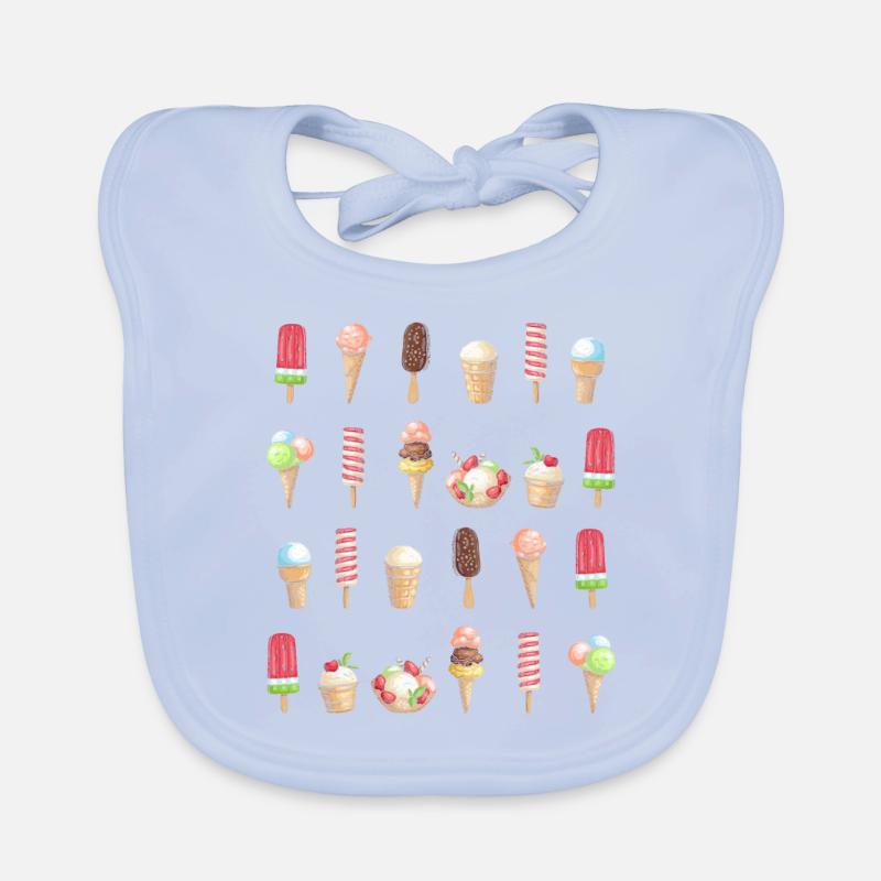 Ice cream ice cream Organic Baby Bibs