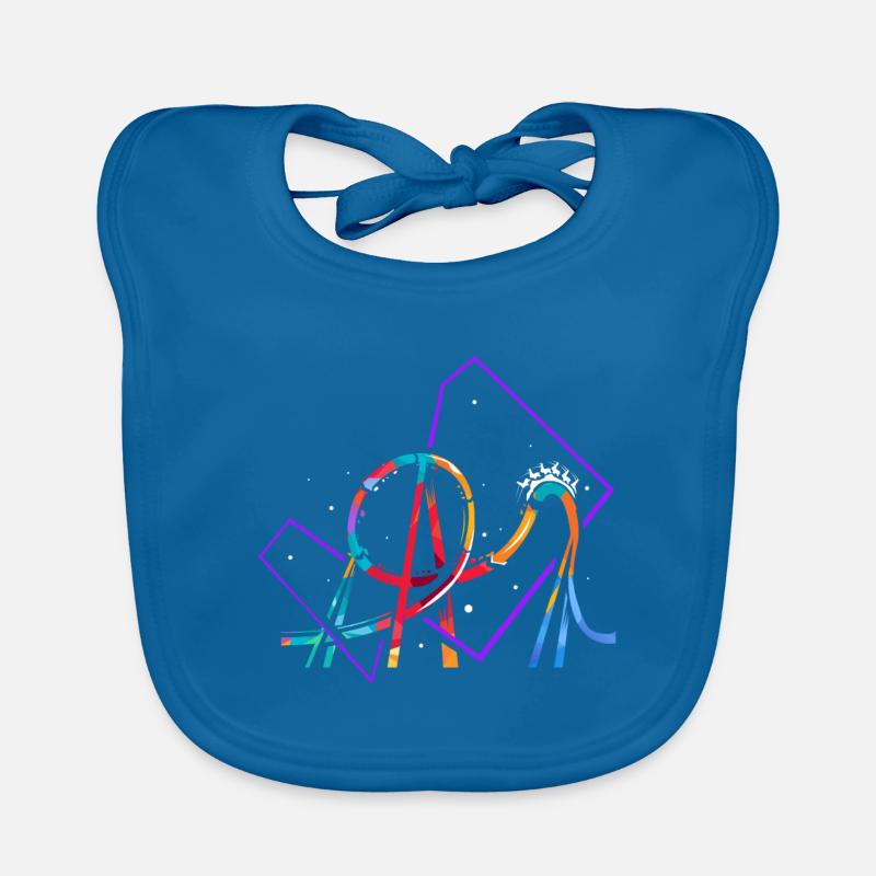 Roller coaster polygon Organic Baby Bibs