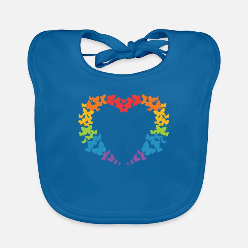 Papillon arc en ciel Bavoir bio Bébé