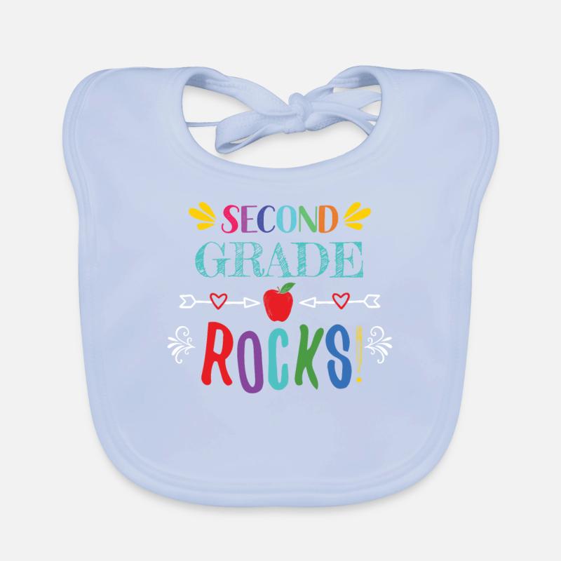 Second Grade Rocks - pour les professeurs de 2e année Bavoir bio Bébé