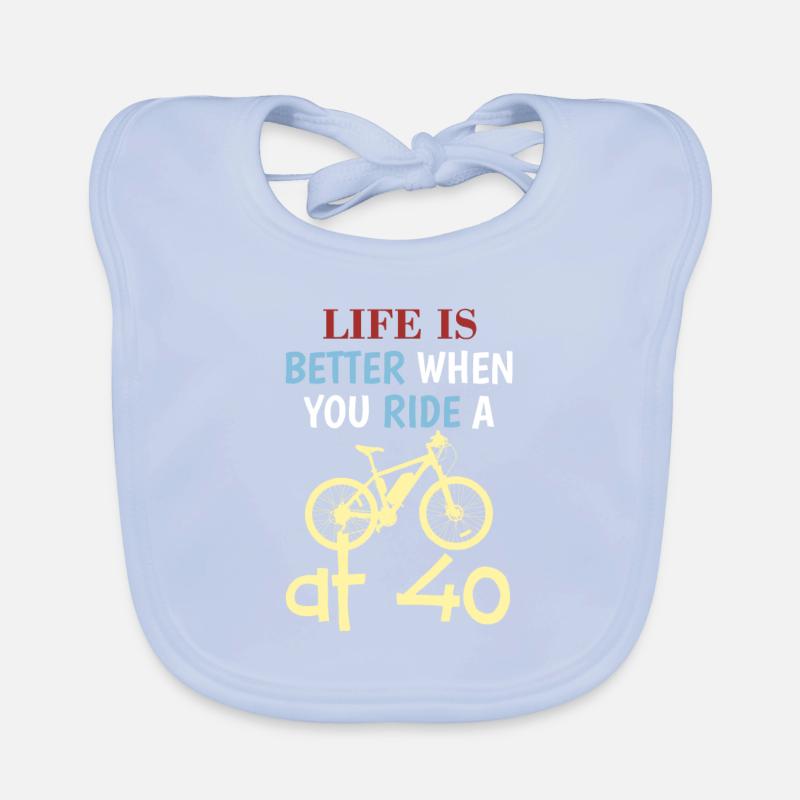 Fahrrad Shirt & Geschenkidee 40. Geburtstag Baby Bio-Lätzchen