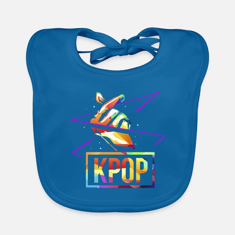 K-pop polygon Organic Baby Bibs