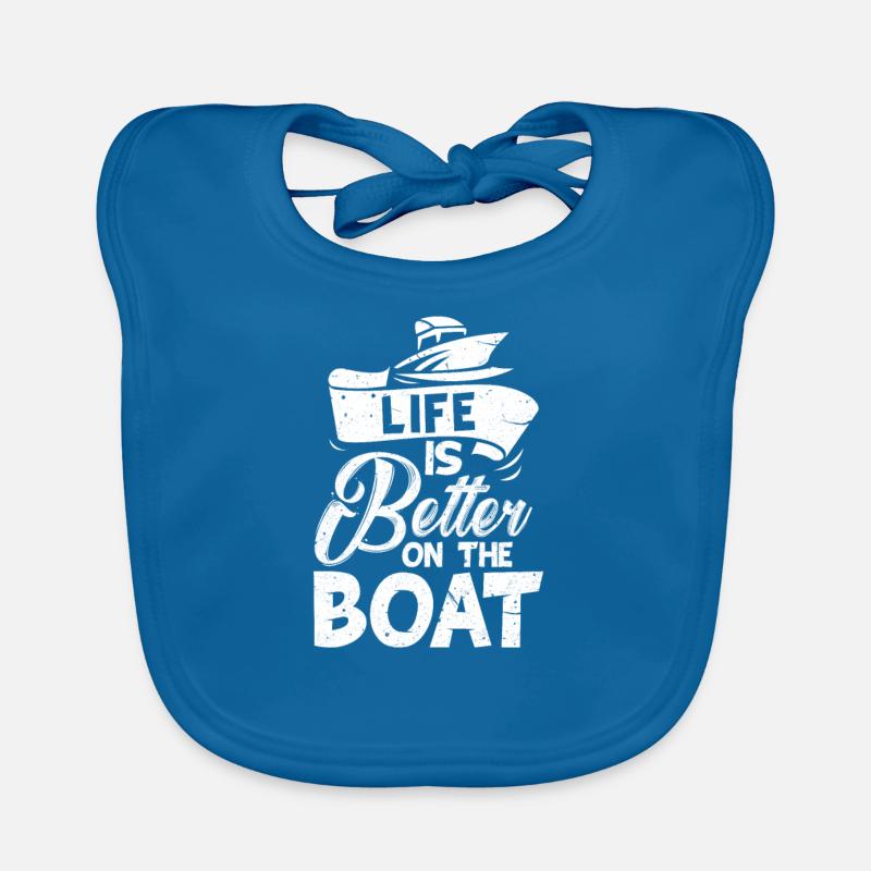 Boot Segelboot Kapitän Schiff Steuermann Geschenk Baby Bio-Lätzchen