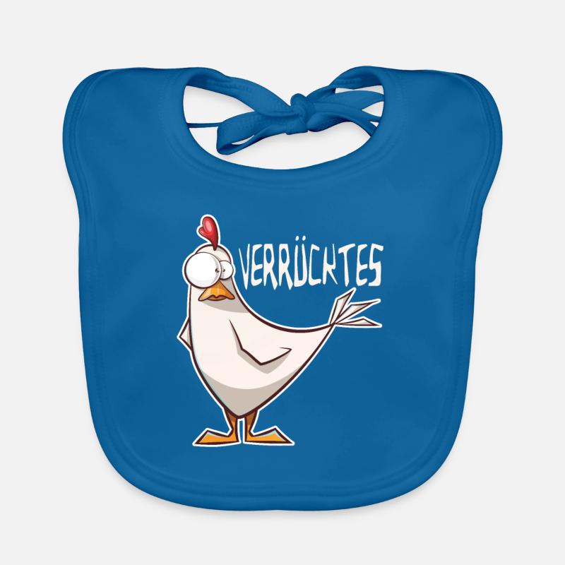 Crazy Chicken Funny Chicken Farmer Crazy Gift Organic Baby Bibs