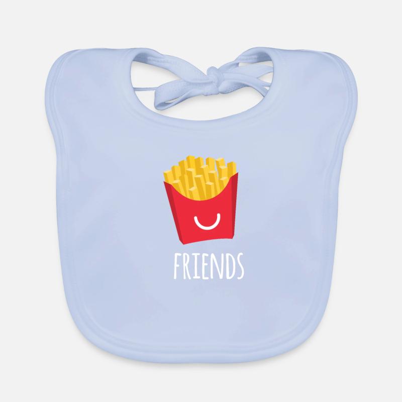 Frites pommes de terre cadeau de restauration rapide de ketchup Bavoir bio Bébé