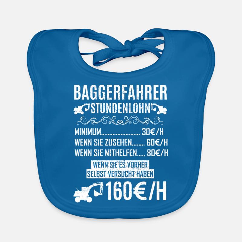 Lustiges Baggerfahrer Bagger Baggerführer baggern Baby Bio-Lätzchen