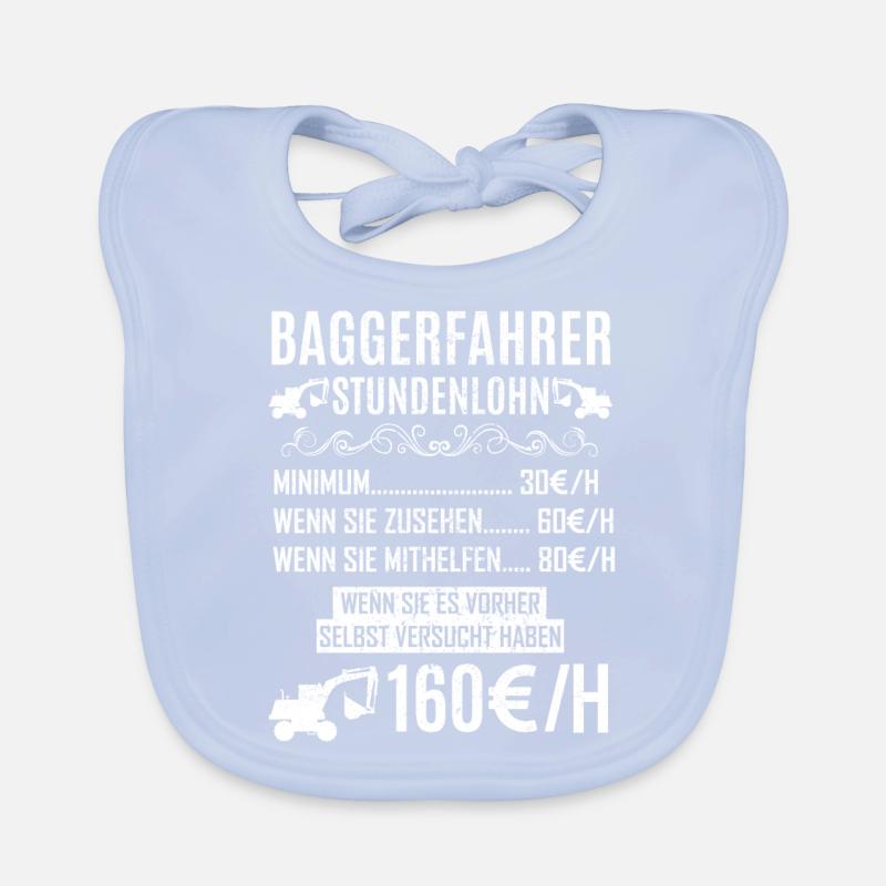 Lustiges Baggerfahrer Bagger Baggerführer baggern Baby Bio-Lätzchen