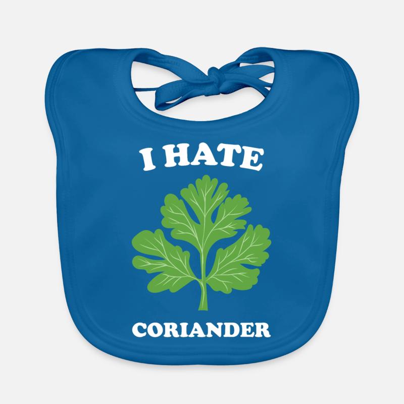 Coriander Gift Idea - I hate Coriander Organic Baby Bibs