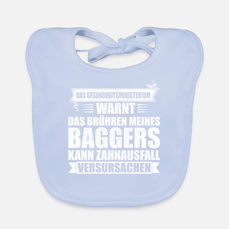 Lustiges Baggerfahrer Bagger Baggerführer baggern Baby Bio-Lätzchen