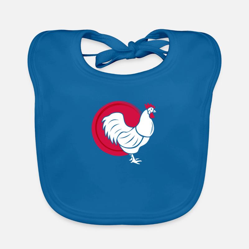 Huhn Hühner Chicken Bauernhof Ei Vogel Geschenk Baby Bio-Lätzchen