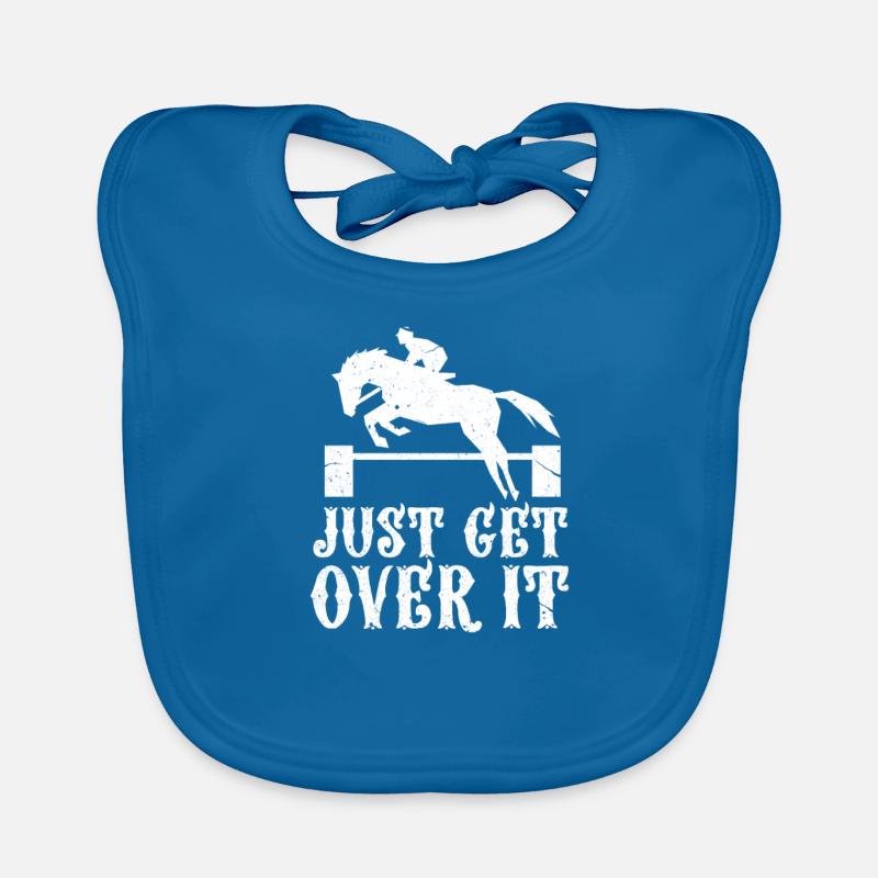 Cheval de cheval d'équitation, cavalier de saut d'obstacles Bavoir bio Bébé