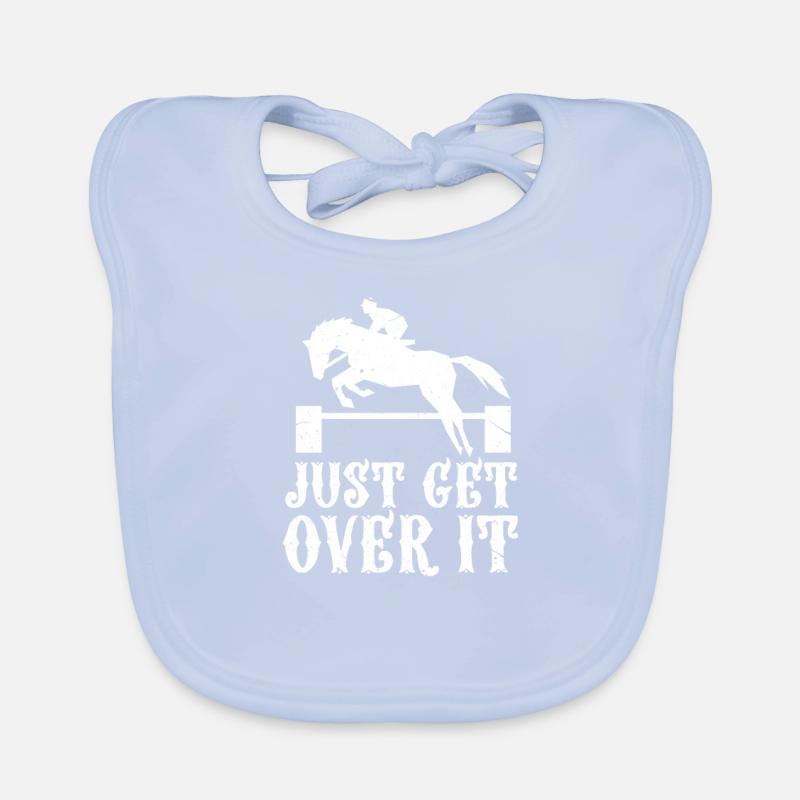 Cheval de cheval d'équitation, cavalier de saut d'obstacles Bavoir bio Bébé