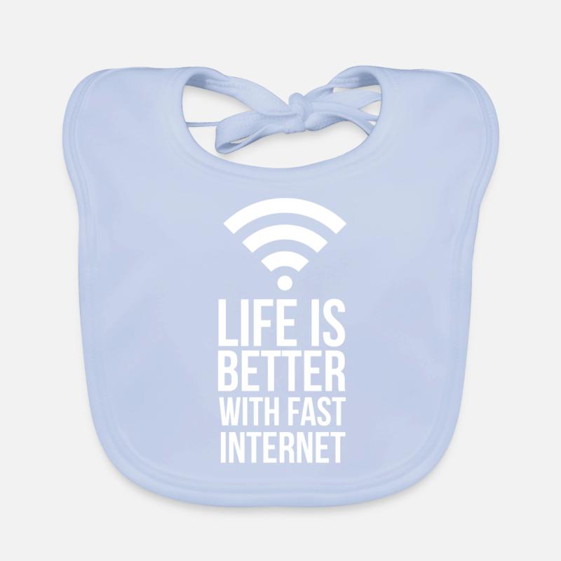 chemise de nerd optique de fibre d'Internet rapide Bavoir bio Bébé