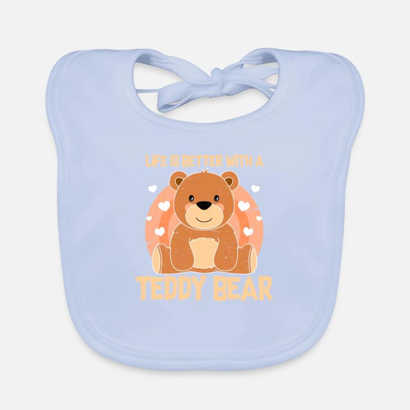 teddy bear Organic Baby Bibs