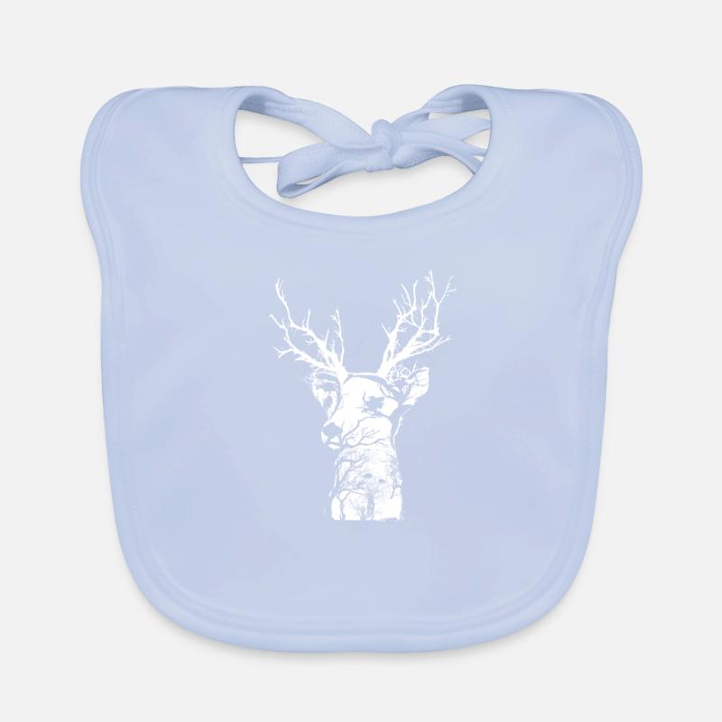 Hirsch Bäume Geschenk Baby Bio-Lätzchen
