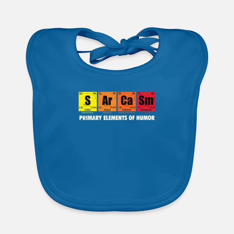 Chimie des sarcasmes Nerd Geek Sarcasm Gift - Bavoir bio Bébé - bleu paon