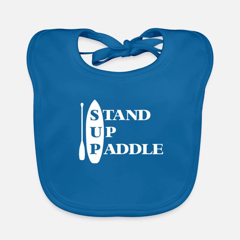 Stand up paddle - Bavoir bio Bébé - bleu paon