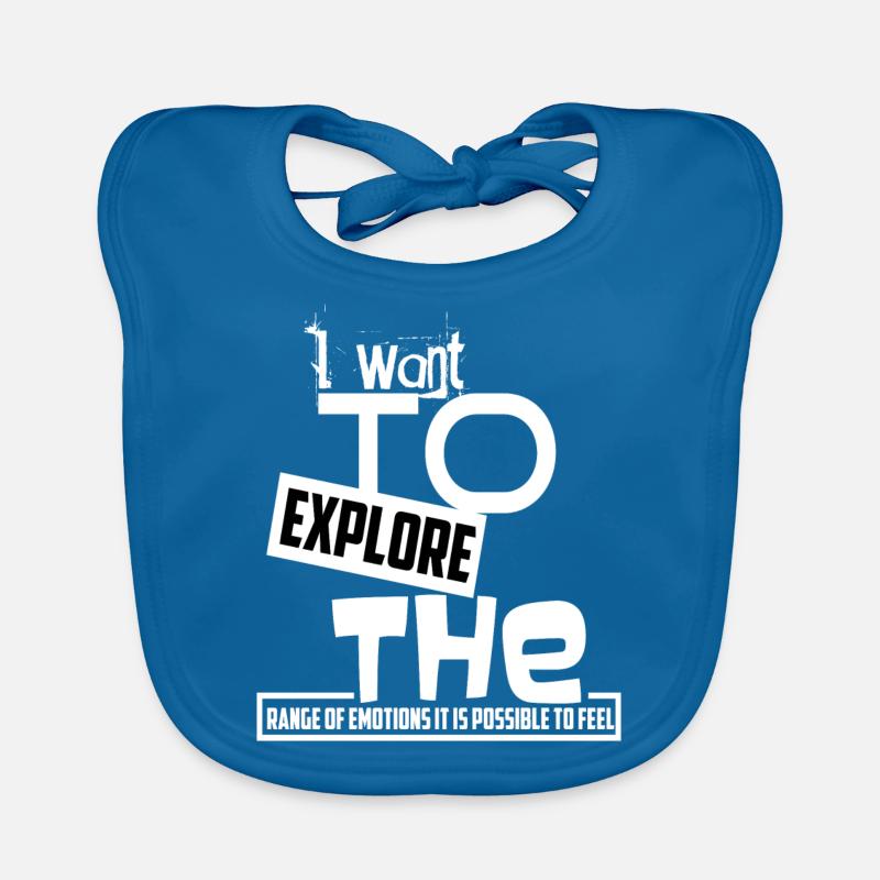 Exploring explore adventure saying gift Organic Baby Bibs