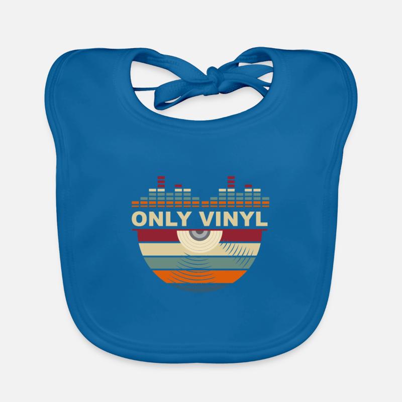 Retro Vinyl Record Gift I Record Collector Organic Baby Bibs