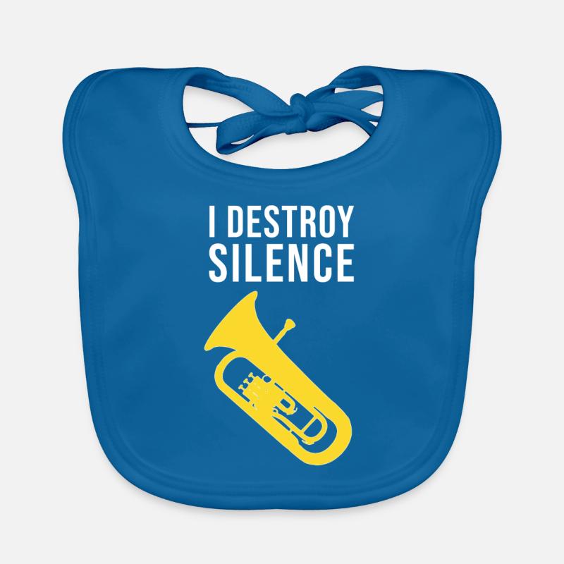 Euphonium - I DESTROY SILENCE Organic Baby Bibs