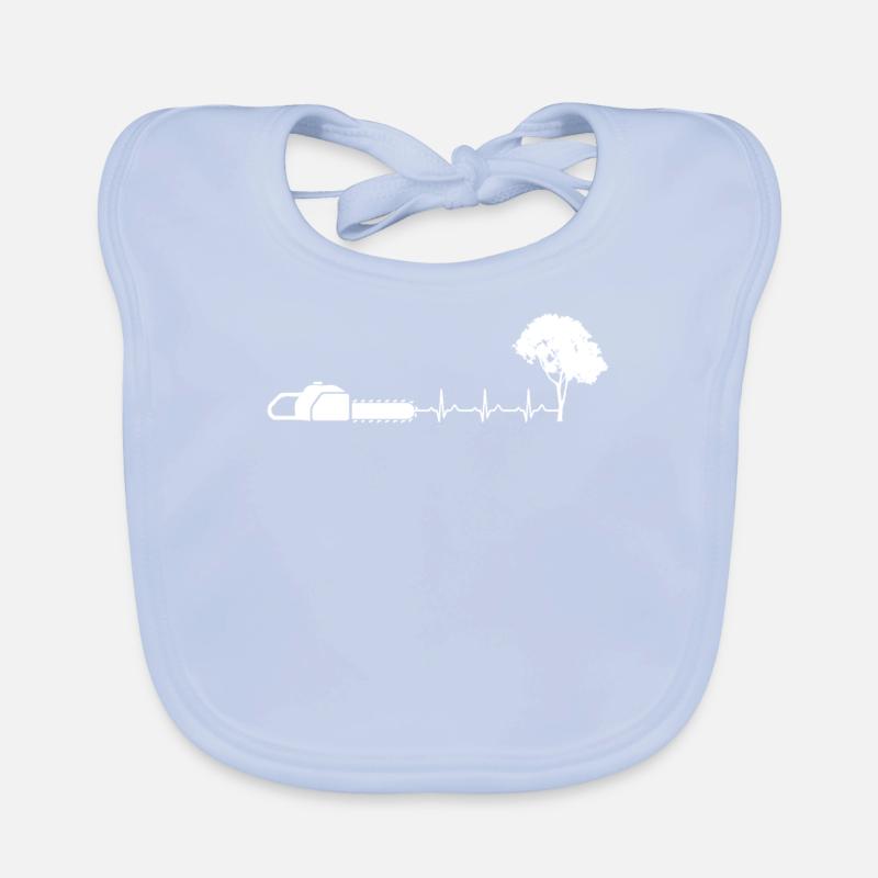 Lumberjack ECG pulse heartbeat Organic Baby Bibs